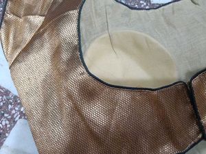 Golden Readymade Saree Blouse
