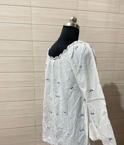 Victoria’s Secret White Embroidered Bell Sleeve To