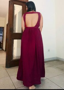SWAPS ACCEPTED backless wine Gown