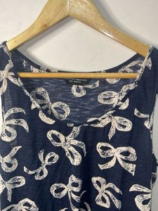 Dorothy Perkins Navy Bow Print Sleeveless Top