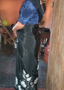 New Black crepe Saree
