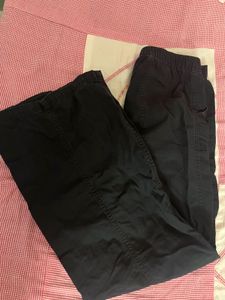 Stylish Black Wide-Leg Cargo Pants