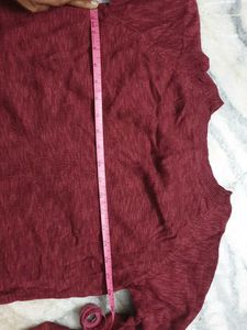 🍷Wine Long sleeve Knit tee
