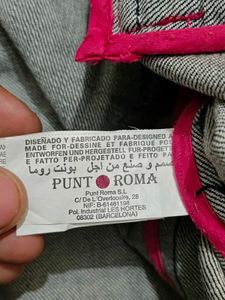 Punt Roma 2000s Rhinestone Women Denim Jacket