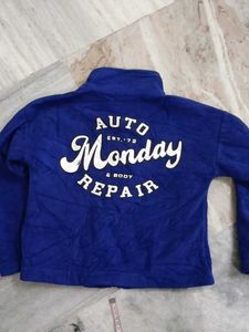 Blue Fleece Zip-Up Jacket