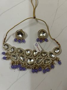 Exquisite Kundan Necklace & Earring Set