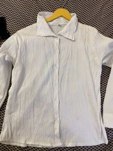 Lightweight Textured Button-Up Shirt