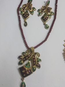 Combo Pack 2 Necklace With Ear Studs