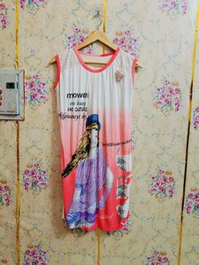 Stylish Sleeveless Kurta with Graphic Print