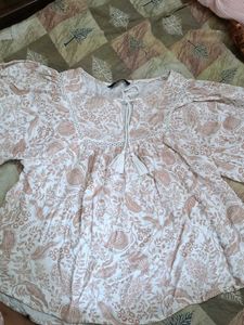 Boho Floral Print Tunic Top