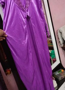 Purple Satin Nightgown