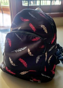 Feather Print Backpack