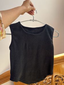 Sleek Black Sleeveless Top