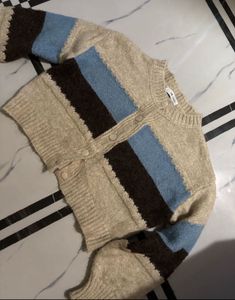 New Cozy Striped Button-Up Cardigan