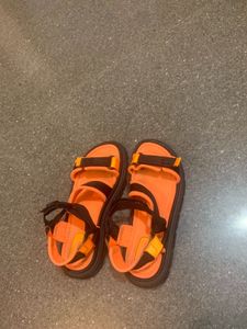 Bright Orange Sporty Sandals