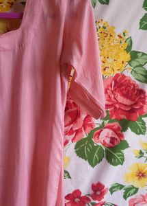 Pink Sweetheart Neck Kurti! 🩷