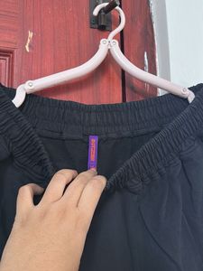 Black Wide Leg Casual Pants