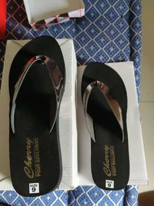 Cherry Black Flip Flops