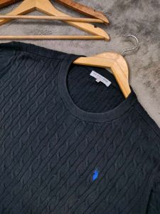 US Polo Cable Knit Sweater