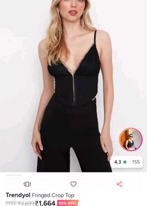 Stylish Black Lace Corset Top