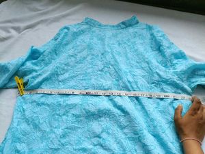 Beautiful Blue Textured Kurta