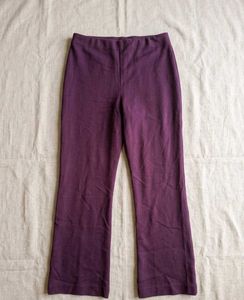 wine  Soft Cotton Stretch Flared High Rise