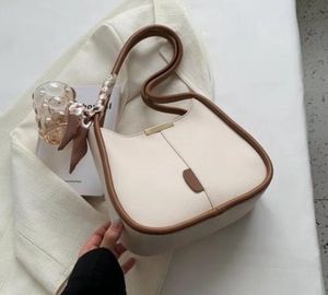 Chic Cream & Brown Shoulder Bag