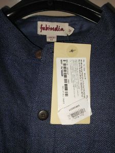 Fabindia Blue Wool Long Kurta ✨️New✨️