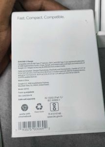 Original Google 30W USB-C Charger New 6 Months Ol