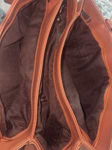 Stylish Brown Faux Leather Handbag