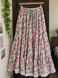 Bohemian Floral Tiered Maxi Skirt