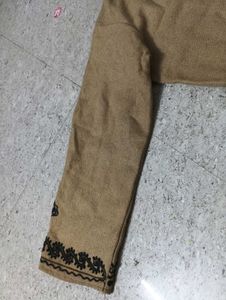 Pure Kashmiri Embroidered Wool Cardigan