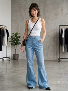 Women's Blue Flare Jeans