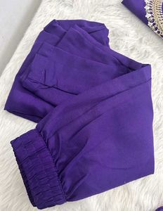 Elegant Purple Kurta Set with Embroidery