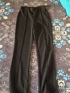 Classic Black Wide-Leg Trousers with Tags