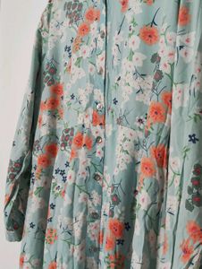 Floral Print Shirt Dress
