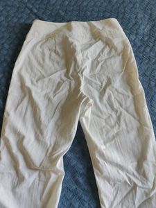 Party Wear Boot Cut White Classy Pants