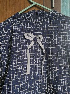 Stylish Blue &amp; White Printed Dress