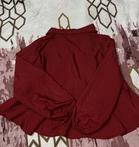 Red Peplum Top