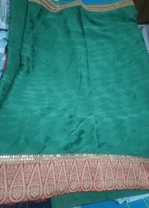 Elegant Green Silk Saree