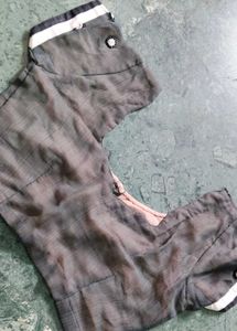 Grey and orange Floral Saree