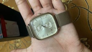 Original Titan Elegant Gold Mesh Watch