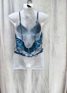 32209. Stylish Denim Crop Top