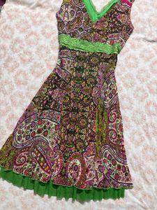 Vibrant Paisley Print Dress