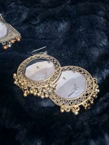 Statement Mirror Earrings - Bohemian Style