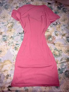 cute pink bodycon mini dress