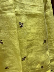 Free Pajama Lemon Drop Embroidered Kurta