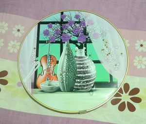 Decorative Wall Plate - Floral & Musical