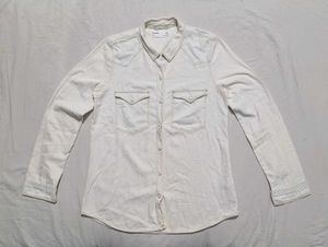 Zara Classic White Denim Shirt
