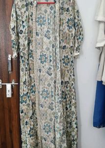 Floral Printed Long Shrug / Cover-Up